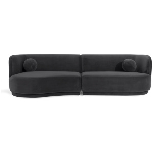 Swoosh Modular 119" Decorah West 2-pc Sofa, Fossil Velvet