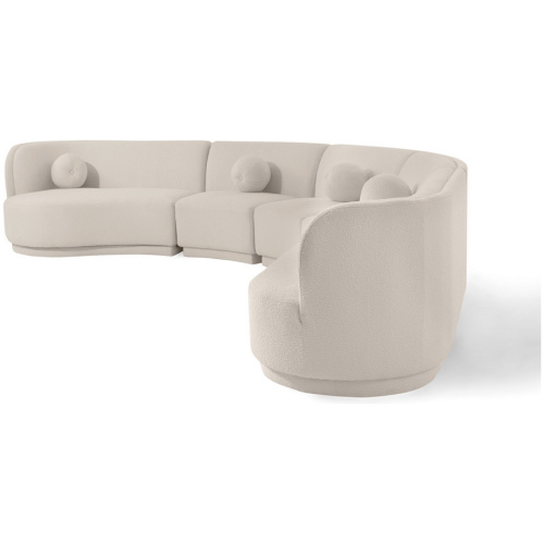 Swoosh Modular 147" Chimayo West 5-pc Sofa, Blanc Boucle