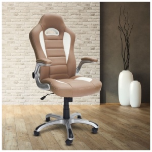 Techni Mobili High Back Executive Sport Race Office Chair, Camel