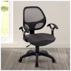 Techni Mobili Midback Mesh Task Office Chair, Black