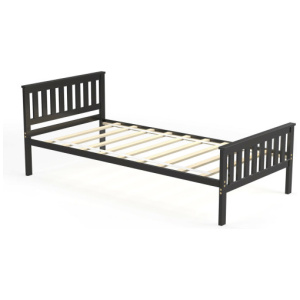 Twin Size Wood Platform Bed with Headboard