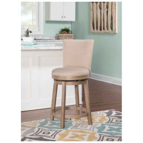 Upholstered Jordan Counter Height Bar Stool, Rustic Taupe