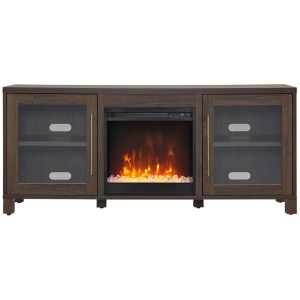 Ursula TV Stand with Crystal Fireplace