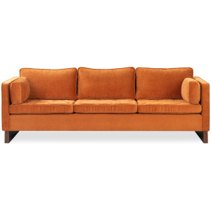 Wexler 87" Fabric Sofa, Ginger Velvet