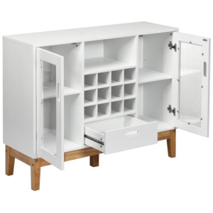 Wood Wine Storage Cabinet Sideboard Console Buffet Server-White