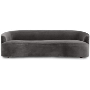 Yasmin 84" Fabric Sofa, Obsidian Velvet