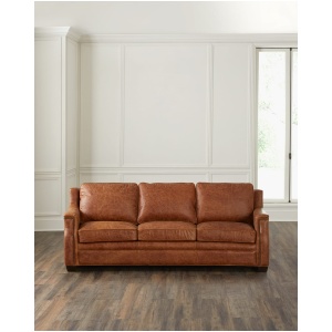 Yates Leather Sofa, 92.5"