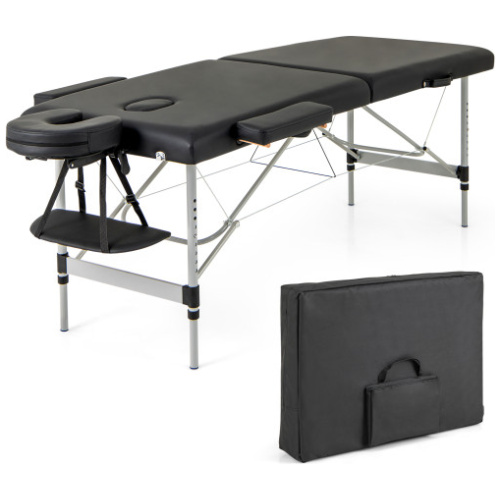 84 Inches Professional Massage Lash Bed with Carrying Bag-Black