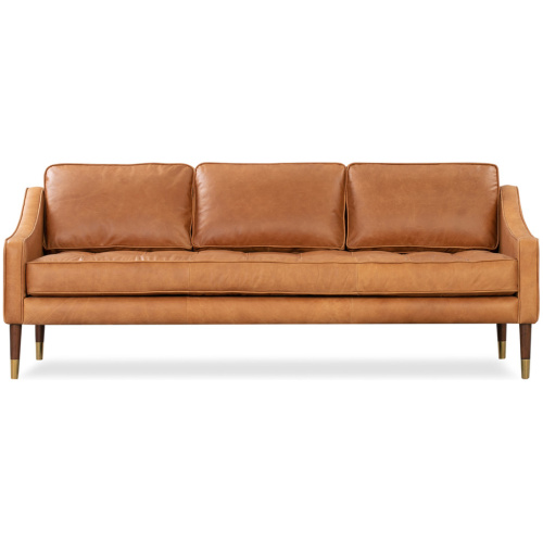 Brando 74" Leather Sofa, Milano Russet