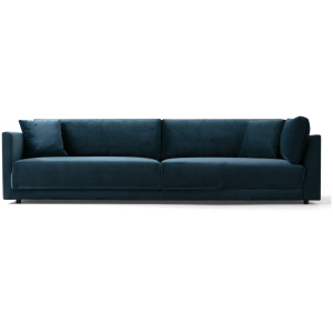 Domus 114" Fabric Sofa Lounge Arm Right, Petrol Velvet