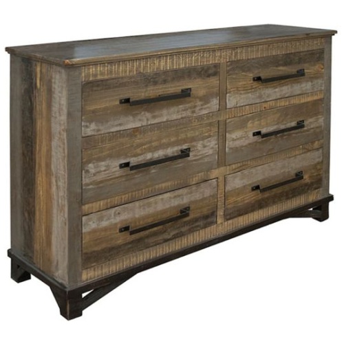 Loft Brown 6 Drawer Dresser