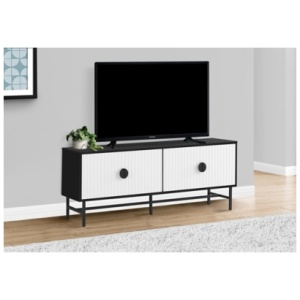 "Monarch Specialties 59" TV Stand", Black/White