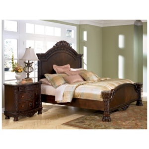 North Shore Panel Bed, Dark Brown