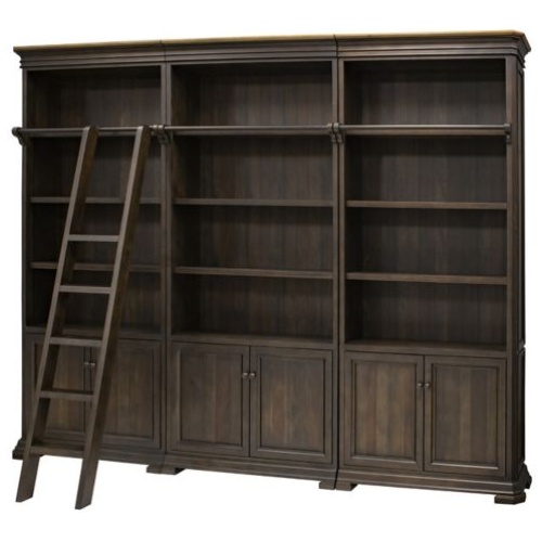 Sonoma Executive Bookcase Wall With Ladder