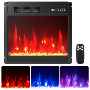 18 Inch Electric Fireplace Insert Fireplace Heater with Overheat Protection