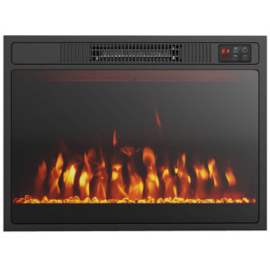 23 Inches 750W/1500W Electric Fireplace Heater with Alter Flame Color and Brightness