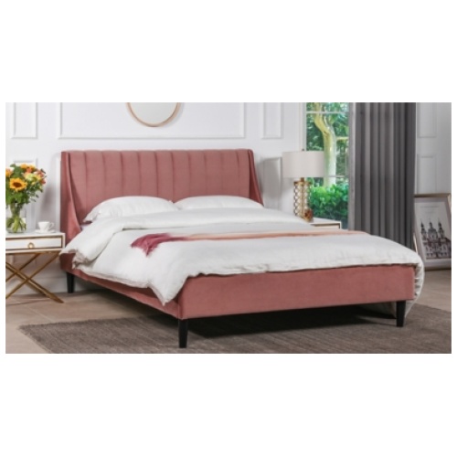 Aspen Vertical Tufted Platform Bed, Ash Rose Pink