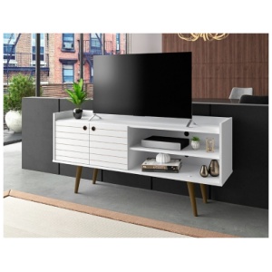 Bogart 3 Shelf TV Stand, White