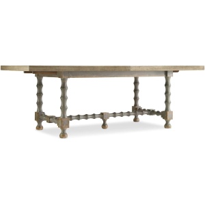 Ciao Bella 84in Rectangular Trestle Dining Table with Two Leaves