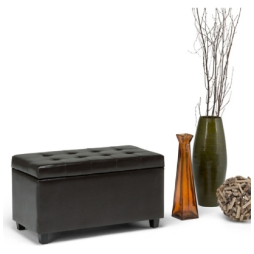 Cosmopolitan Rectangle Storage Ottoman, Tanners Brown