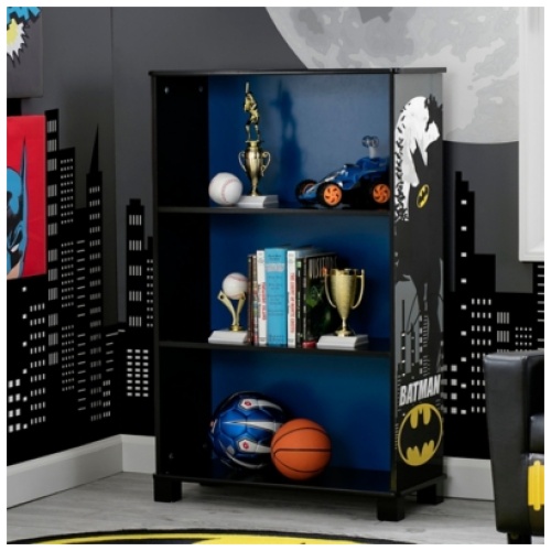 DC Comics Batman Deluxe 3-Shelf Bookcase, Black