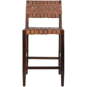 Lamar Woven Leather Counter Stool