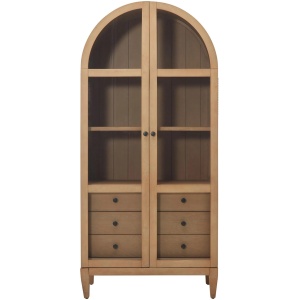 Memphis Arched Glass Door Bookcase