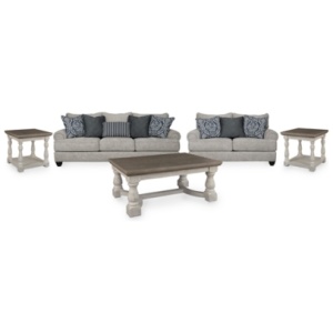 Morren Sofa and Loveseat with Coffee Table and 2 End Tables, Dusk