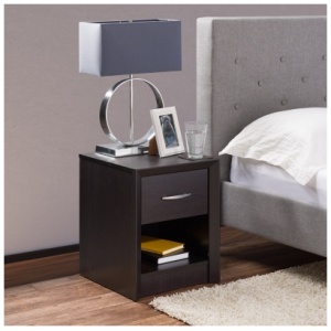 Newport 1 Drawer Nightstand, Black