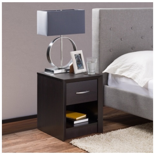 Newport 1 Drawer Nightstand, Black