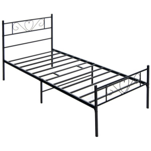 Twin XL Metal Bed Frame with Heart-shaped Headboard