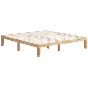 14 Inch King Size Wood Platform Bed Frame-Natural