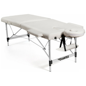 84 Inch L Portable Adjustable Massage Bed with Carry Case for Facial Salon Spa -White