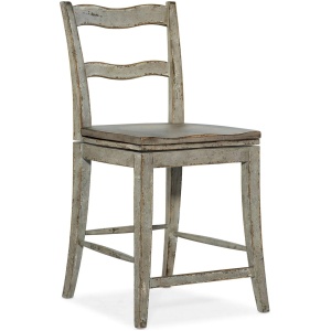 Alfresco La Riva Ladder Back Swivel Counter Stool