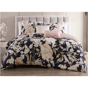 Bebejan Blush Flowers 5-pc. Reversible Comforter Set