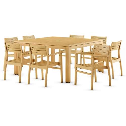 Campos 9-pc Square Patio Dining Table Set