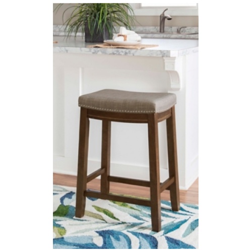 Claridge Bar Stool , Gray/Brown