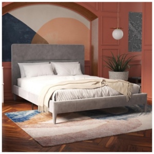 CosmoLiving by Cosmopolitan Westerleigh Full Platform Bed, Light Gray