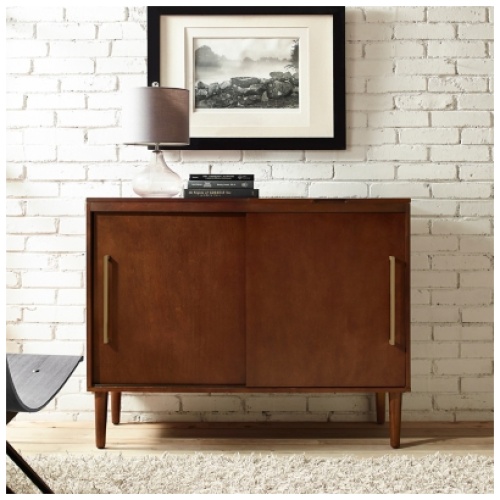 "Crosley 44" Turntable Media Console", Mahogany