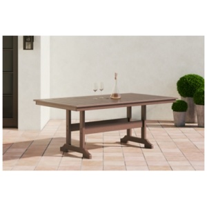 Emmeline Outdoor Dining Table, Brown