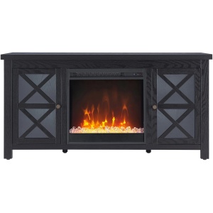 Eve TV Stand with Crystal Fireplace Insert