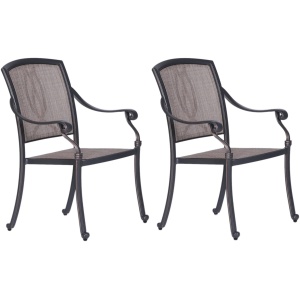 Geneva Outdoor Sling Arm Chair, Set of 2