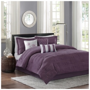 Hampton King 7 Piece Comforter Set, Plum