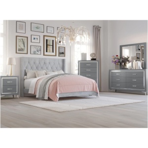 Huxley 5 Piece Uphostered Queen Bedroom Set