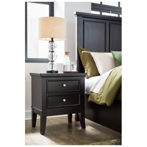 "Bambori 25" 2 Drawer Nightstand", Dark Brown