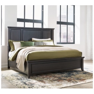 Bambori California King Panel Bed, Dark Brown