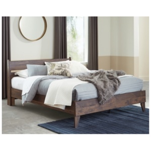 Calverson Queen Panel Platform Bed, Mocha