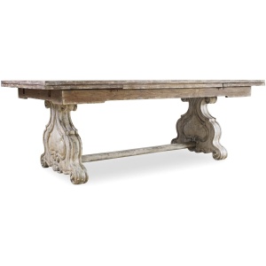 Chatelet Refectory Rectangular Trestle Dining Table with Two Leaves