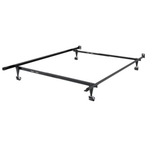 CorLiving Adjustable Twin or Full Metal Bed Frame , Black