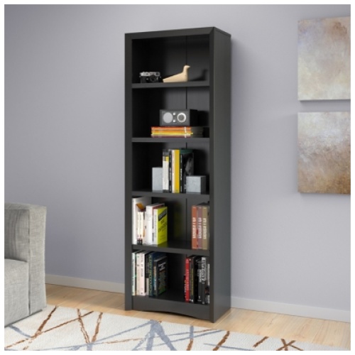 "CorLiving Quadra 71" Bookcase", Black